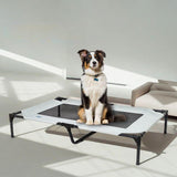 Maxbell Elevated Dog Bed Stylish Washable Portable Cat Bed for Small Pet Puppy Dogs L 106cmx75cmx18cm