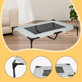 Maxbell Elevated Dog Bed Stylish Washable Portable Cat Bed for Small Pet Puppy Dogs L 106cmx75cmx18cm