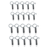 Maxbell 100Pcs Cage Door Spring Latch Hooks Steel Metal for Ferret Chinchilla Parrot 2cmx5cm