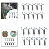 Maxbell 100Pcs Cage Door Spring Latch Hooks Steel Metal for Ferret Chinchilla Parrot 2cmx5cm