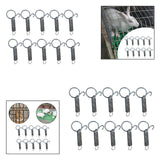 Maxbell 100Pcs Cage Door Spring Latch Hooks Steel Metal for Ferret Chinchilla Parrot 2cmx5cm