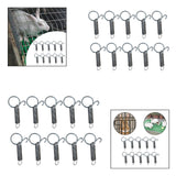Maxbell 100Pcs Cage Door Spring Latch Hooks Steel Metal for Ferret Chinchilla Parrot 2cmx5cm