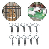 Maxbell 100Pcs Cage Door Spring Latch Hooks Steel Metal for Ferret Chinchilla Parrot 2cmx5cm