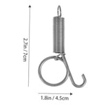 Maxbell 100Pcs Cage Door Spring Latch Hooks Steel Metal for Ferret Chinchilla Parrot 2cmx7.5cm