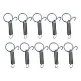 Maxbell 100Pcs Cage Door Spring Latch Hooks Steel Metal for Ferret Chinchilla Parrot 2cmx7.5cm