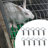 Maxbell 100Pcs Cage Door Spring Latch Hooks Steel Metal for Ferret Chinchilla Parrot 2cmx7.5cm