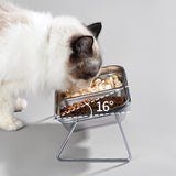 Maxbell Elevated Cat Bowls Stainless Steel Dog Feeder Stable Cat Food and Water Bowl