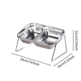 Maxbell Elevated Cat Bowls Stainless Steel Dog Feeder Stable Cat Food and Water Bowl