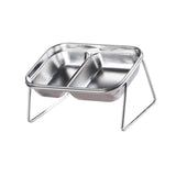 Maxbell Elevated Cat Bowls Stainless Steel Dog Feeder Stable Cat Food and Water Bowl