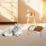 Maxbell Elevated Cat Bowls Stainless Steel Dog Feeder Stable Cat Food and Water Bowl