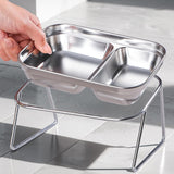 Maxbell Elevated Cat Bowls Stainless Steel Dog Feeder Stable Cat Food and Water Bowl