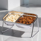 Maxbell Elevated Cat Bowls Stainless Steel Dog Feeder Stable Cat Food and Water Bowl