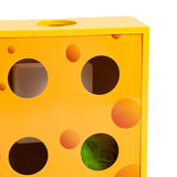 Maxbell Electric Cat Interactive Toy Cheese Box Playing Lightweight Cardboard Design 20x20x7.5 cm