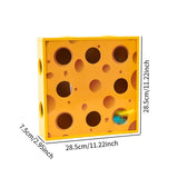 Maxbell Electric Cat Interactive Toy Cheese Box Playing Lightweight Cardboard Design 28.5x28.5x7.5 cm