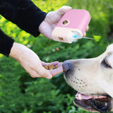 Maxbell Dog Food Feeder Easy to Use Multifunctional Outdoor Portable Snack Container Pink