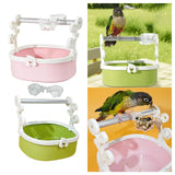 Maxbell Bird Perch Stand Parrots Exercise for Conures Cockatiels Small Medium Parrot Pink