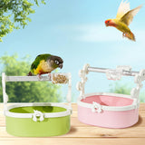 Maxbell Bird Perch Stand Parrots Exercise for Conures Cockatiels Small Medium Parrot Pink