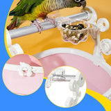 Maxbell Bird Perch Stand Parrots Exercise for Conures Cockatiels Small Medium Parrot Pink
