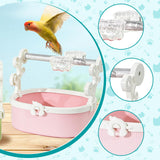 Maxbell Bird Perch Stand Parrots Exercise for Conures Cockatiels Small Medium Parrot Pink