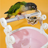 Maxbell Bird Perch Stand Parrots Exercise for Conures Cockatiels Small Medium Parrot Pink