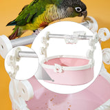 Maxbell Bird Perch Stand Parrots Exercise for Conures Cockatiels Small Medium Parrot Pink