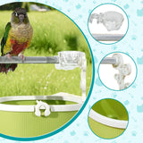 Maxbell Bird Perch Stand Parrots Exercise for Conures Cockatiels Small Medium Parrot Green