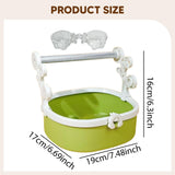 Maxbell Bird Perch Stand Parrots Exercise for Conures Cockatiels Small Medium Parrot Green