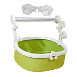 Maxbell Bird Perch Stand Parrots Exercise for Conures Cockatiels Small Medium Parrot Green