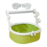 Maxbell Bird Perch Stand Parrots Exercise for Conures Cockatiels Small Medium Parrot Green