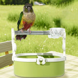 Maxbell Bird Perch Stand Parrots Exercise for Conures Cockatiels Small Medium Parrot Green