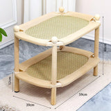 Maxbell Double Layer Activity Center Spacious Playing Cat Scratcher Bed for Pet Toys