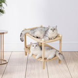 Maxbell Double Layer Activity Center Spacious Playing Cat Scratcher Bed for Pet Toys