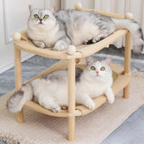 Maxbell Double Layer Activity Center Spacious Playing Cat Scratcher Bed for Pet Toys