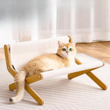 Maxbell Cat Hammock Bed Floor Standing Cat Lounge Chair for Puppy Rabbit Indoor Cats Synthetic Fiber