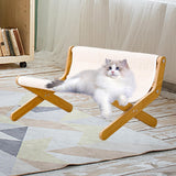 Maxbell Cat Hammock Bed Floor Standing Cat Lounge Chair for Puppy Rabbit Indoor Cats Synthetic Fiber