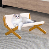 Maxbell Cat Hammock Bed Floor Standing Cat Lounge Chair for Puppy Rabbit Indoor Cats Synthetic Fiber