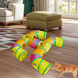 Maxbell Cat Tunnel Hideaway Kitten Interactive Outdoor Indoor Funny Hideout Activity Colorful