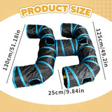 Maxbell Cat Tunnel Hideaway Kitten Interactive Outdoor Indoor Funny Hideout Activity Blue Black