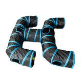 Maxbell Cat Tunnel Hideaway Kitten Interactive Outdoor Indoor Funny Hideout Activity Blue Black