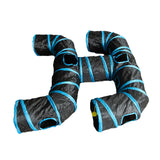 Maxbell Cat Tunnel Hideaway Kitten Interactive Outdoor Indoor Funny Hideout Activity Blue Black