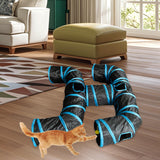 Maxbell Cat Tunnel Hideaway Kitten Interactive Outdoor Indoor Funny Hideout Activity Blue Black