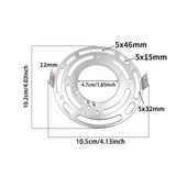 Maxbell 5Pcs Light Fixture Mounting Bracket Steel for Pendant Light Mount Wall Light 105 mm