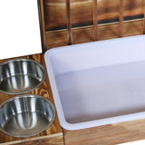 Maxbell Rabbit Hay Feeder with Litter Box Guinea Pig Outside Hay Rack Large Capacity