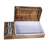 Maxbell Rabbit Hay Feeder with Litter Box Guinea Pig Outside Hay Rack Large Capacity