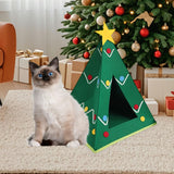 Maxbell Cat House Grind Claw Portable Sturdy Hideaway Bed for Indoor Cats Decoration