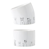 Maxbell Ceramic Cat Bowl Practical Stylish Stable Anti Slip Elevated Food Water Dish Tilted