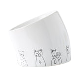 Maxbell Ceramic Cat Bowl Practical Stylish Stable Anti Slip Elevated Food Water Dish Tilted
