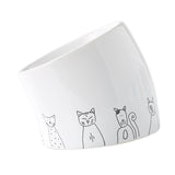 Maxbell Ceramic Cat Bowl Practical Stylish Stable Anti Slip Elevated Food Water Dish Tilted