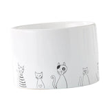Maxbell Ceramic Cat Bowl Practical Stylish Stable Anti Slip Elevated Food Water Dish Flat