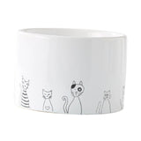 Maxbell Ceramic Cat Bowl Practical Stylish Stable Anti Slip Elevated Food Water Dish Flat